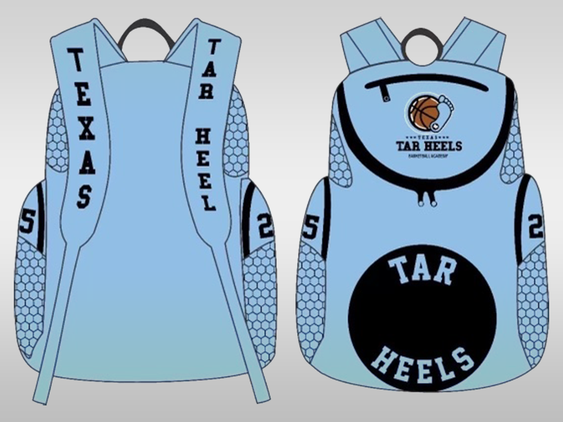 Texas Tar Heels Backpack - Choose from 3 colors